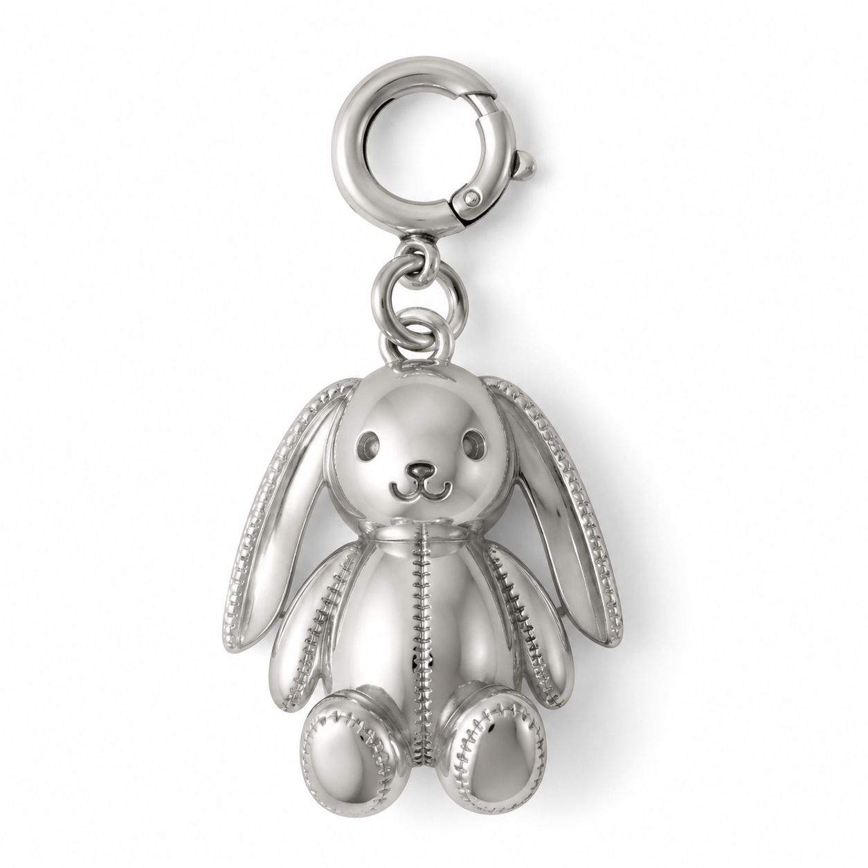Premium 316L stainless steel charm on white background, visible bail/eyelet