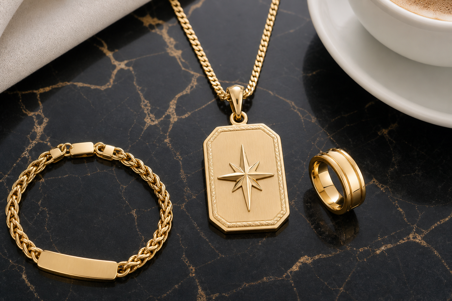 Close-up of a 316L stainless steel charm showing enamel fill and plated finish