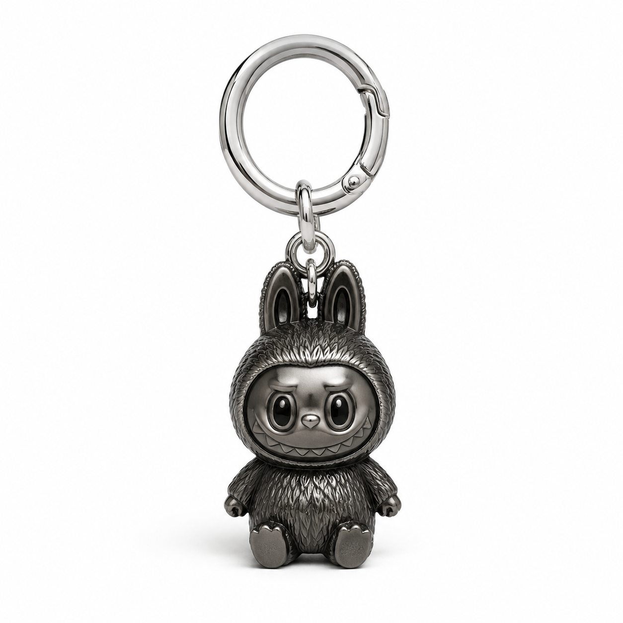PVD-coated Labubu charm keychain