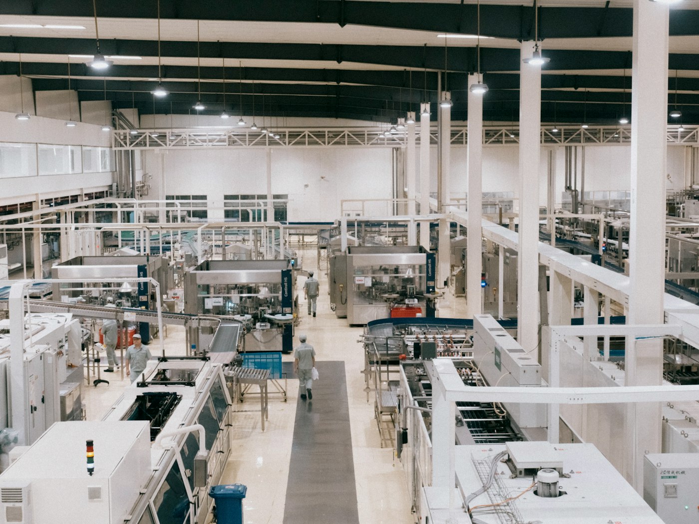 Factory workshop with manufacturing equipment